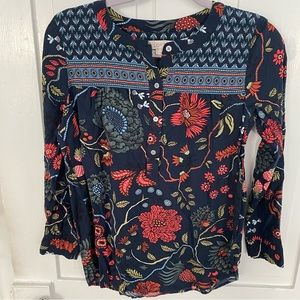Loft Floral Long Sleeve Blouse